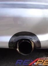 Rexpeed Carbon Fiber Exhaust Shield USDM Mitsubishi EVO IX 2006-2007                                     - R115 - Image 2