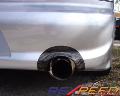Rexpeed Carbon Fiber Exhaust Shield USDM Mitsubishi EVO IX 2006-2007 - R115