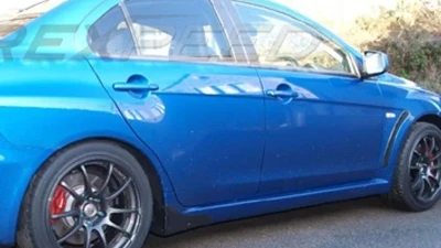 Rexpeed Carbon Fiber Side Spats Non Aero Mitsubishi EVO 10 2008-2009                                     - R119 - Image 2