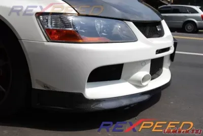 Rexpeed SE Carbon Fiber Front Lip Spoiler Mitsubishi EVO 9 - R126