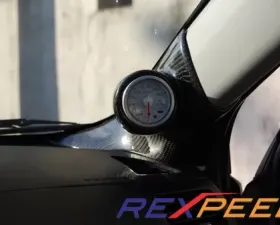 Rexpeed Carbon Fiber A-Pillar Pod 52mm RHD Mitsubishi EVO 10