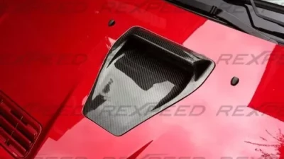 Rexpeed CW-Style Carbon Fiber Hood Scoop Mitsubishi EVO 10                                     - R132C - Image 2