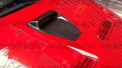 Rexpeed CW-Style Carbon Fiber Hood Scoop Mitsubishi EVO 10                                     - R132C - Image 2