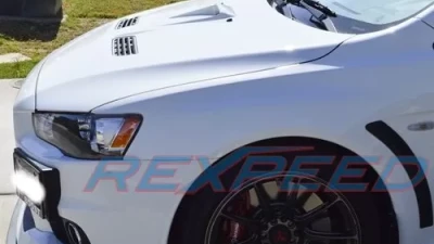 Rexpeed Type-1 Carbon Fiber Hood Scoop Mitsubishi EVO 10                                     - R132 - Image 4