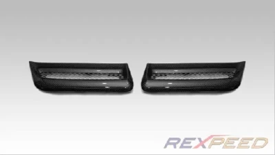 Rexpeed Carbon Fiber Twin Bonnet Vents Mitsubishi EVO 10                                     - R133 - Image 2
