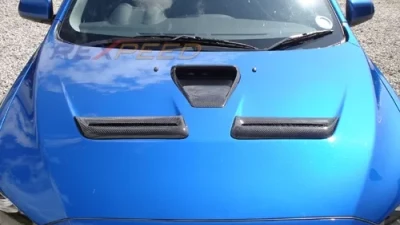 Rexpeed Carbon Fiber Twin Bonnet Vents Mitsubishi EVO 10                                     - R133 - Image 2