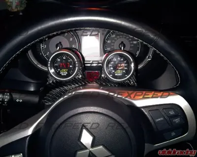 Rexpeed Carbon Fiber Steering Wheel Gauge Pod Double Mitsubishi EVO 10 - R149A