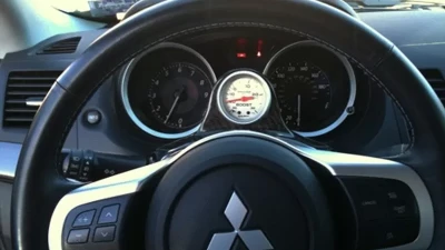 Rexpeed Carbon Fiber Steering Wheel Gauge Pod Single Mitsubishi EVO 10                                     - R149 - Image 2