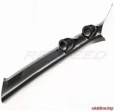 Rexpeed Carbon Fiber A-Pillar Gauge Pod Double LHD Mitsubishi EVO 10 - R158C