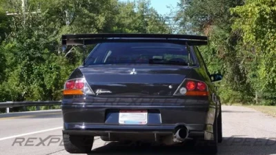 Rexpeed V-Style Carbon Fiber Rear Diffuser Mitsubishi EVO 7-8                                     - R166 - Image 2