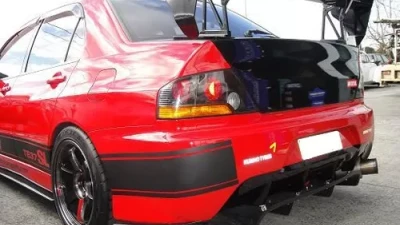 Rexpeed V-Style Carbon Fiber Rear Diffuser Mitsubishi EVO 9                                     - R168 - Image 3