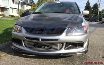 Rexpeed R-Type Carbon Fiber Front Lip Spoiler Mitsubishi EVO 8 - R17