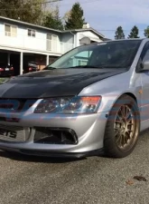 Rexpeed R-Type Carbon Fiber Front Lip Spoiler Mitsubishi EVO 8                                     - R17 - Image 4