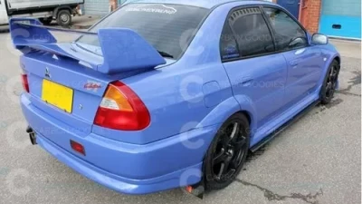 Rexpeed Carbon Fiber Side Skirt Extensions Mitsubishi Evo 4-6                                     - R186 - Image 2