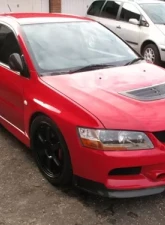 Rexpeed Carbon Fiber Hood Center Vent Mitsubishi EVO 8-9                                     - R53 - Image 4
