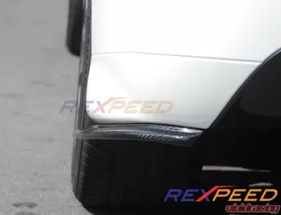 Rexpeed D-Style Carbon Fiber Rear Bumper Extensions Mitsubishi Evolution IX - R64