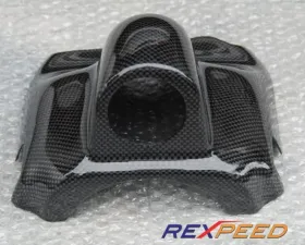 Rexpeed Carbon Fiber Steering Wheel Gauge Pod Single Mitsubishi EVO 7-9
