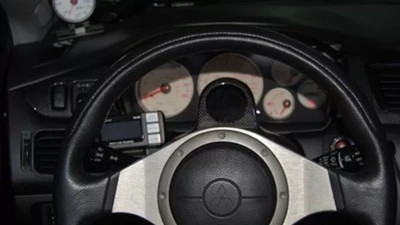 Rexpeed Carbon Fiber Steering Wheel Gauge Pod Single Mitsubishi EVO 7-9                                     - R65 - Image 2