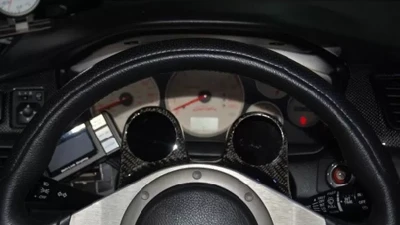 Rexpeed Carbon Fiber Steering Wheel Gauge Pod Dual Mitsubishi EVO VIII 2003-2005                                     - R66 - Image 2