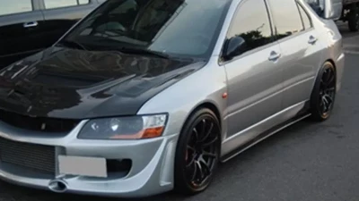 Rexpeed Carbon Fiber Side Skirt Mitsubishi EVO 7-9                                     - R67 - Image 3