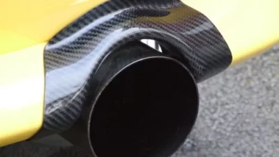 Rexpeed JDM Carbon Fiber Exhaust Heat Shield Mitsubishi EVO 7-8                                     - R70 - Image 2