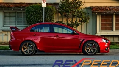 Rexpeed Carbon Fiber Side Spats Mitsubishi EVO 10                                     - R77 - Image 3