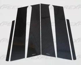 Rexpeed Carbon Fiber Pillar Trim Mitsubishi EVO 10