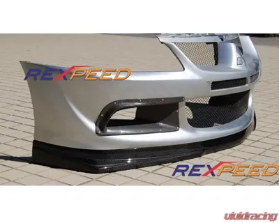 Rexpeed V-Style Carbon Fiber Front Lip Spoiler Mitsubishi EVO 8 - R87