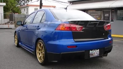 Rexpeed Carbon Fiber Rear Corner Extensions Mitsubishi EVO 10                                     - R89 - Image 3