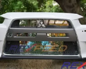 Rexpeed Carbon Fiber Front Lip Spoiler Cover Mitsubishi EVO 10