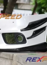 Rexpeed Carbon Fiber Front Lip Spoiler Cover Mitsubishi EVO 10                                     - R91 - Image 3