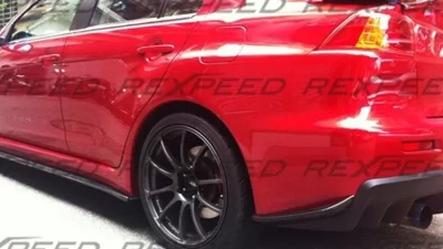 Rexpeed Carbon Fiber Rear Bumper Side Spats Mitsubishi EVO 10                                     - R96 - Image 2