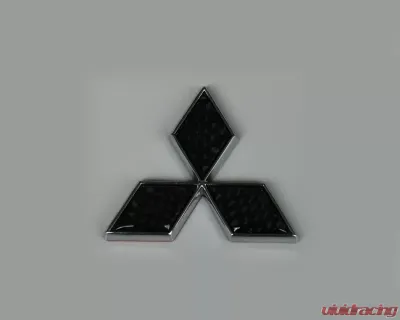 Rexpeed Carbon Fiber Mitsubishi Emblem 9x9cm - S21