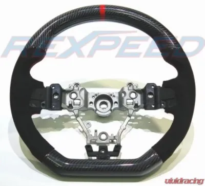 Rexpeed Carbon Fiber|Alcantara w/ Red Line Steering Wheel - G42