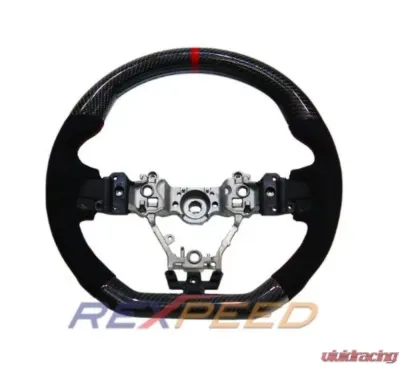 Rexpeed Carbon Fiber|Alcantara w/ Red Line Steering Wheel - G42