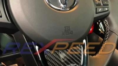Rexpeed Carbon Fiber Steering Wheel Badge Toyota Supra A90 2020-2024                                     - TS02A - Image 2