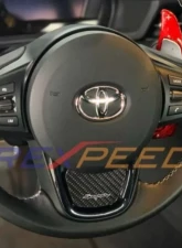 Rexpeed Carbon Fiber Steering Wheel Badge Toyota Supra A90 2020-2024                                     - TS02A - Image 3