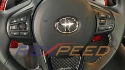 Rexpeed Carbon Fiber Steering Wheel Badge Toyota Supra A90 2020-2024                                     - TS02A - Image 3
