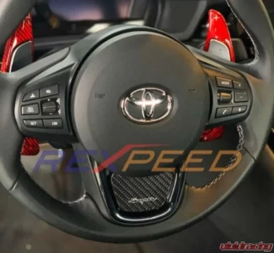 Rexpeed Carbon Fiber Steering Wheel Badge Toyota Supra A90 2020-2024 - TS02A