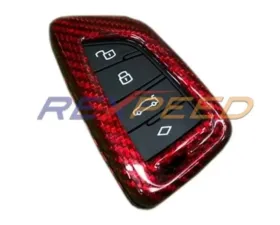 Rexpeed Dry Carbon Key Fob Cover - Red Toyota Supra A90 2020-2024