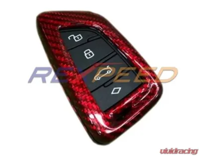 Rexpeed Dry Carbon Key Fob Cover - Red Toyota Supra A90 2020-2024 - TS16R