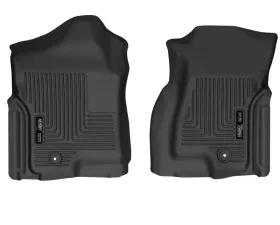 Husky Liners Front Floor Liners - Black, 2011-2023 Ford F-150, Rubber