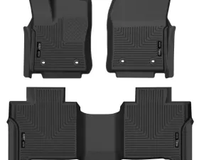 Husky Liners Front & 2nd Seat Floor Liners for Ford F-250 2017-2022, Black