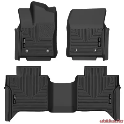 Husky Liners Front & 2nd Seat Floor Liners for Ford F-250 2017-2022, Black - 53938