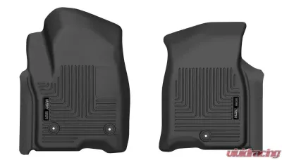 Husky Liners Front Floor Liners for Chevrolet Silverado 2021, Black, Rubber - 55861