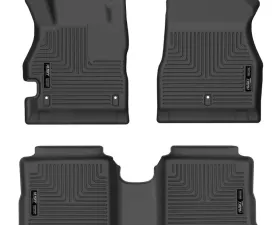 Husky Liners Front & Rear Floor Liners for Nissan Versa 2020, Black