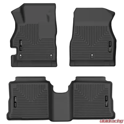 Husky Liners Front & Rear Floor Liners for Nissan Versa 2020, Black - 95041