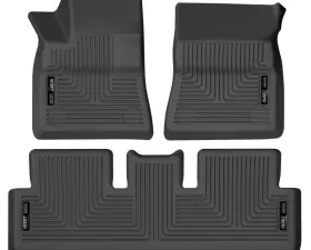 Husky Liners Front & Rear Floor Liners for Tesla Model 3 2017-2020, Black