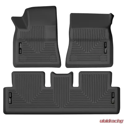 Husky Liners Front & Rear Floor Liners for Tesla Model 3 2017-2020, Black - 95091