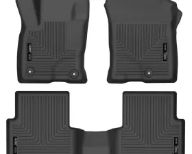 Husky Liners Front & Rear Floor Liners for Ford Bronco Sport 2021-2025, Black